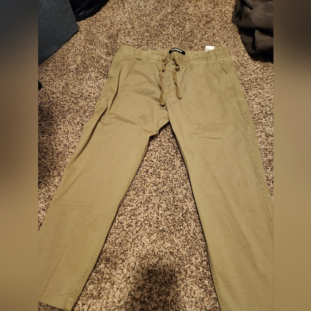 Express Cropped Khaki Pants